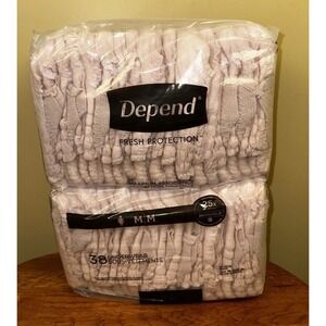Depend Fresh Protection Incontinence Underwear for Women~Medium~Pink~38 Ct~NEW!!
